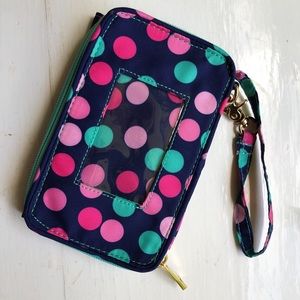 Wallet/Wristlet with Polka Dots
